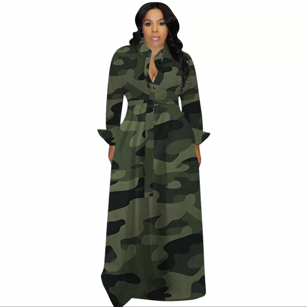 COPY - Army fatigue maxi dress